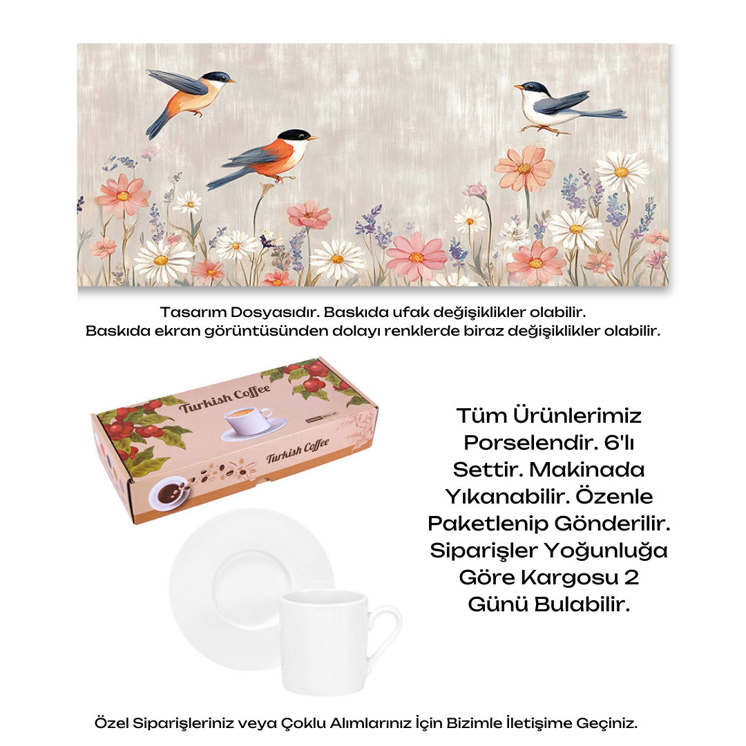 KDKF000000281 - Porselen Kahve Takımı