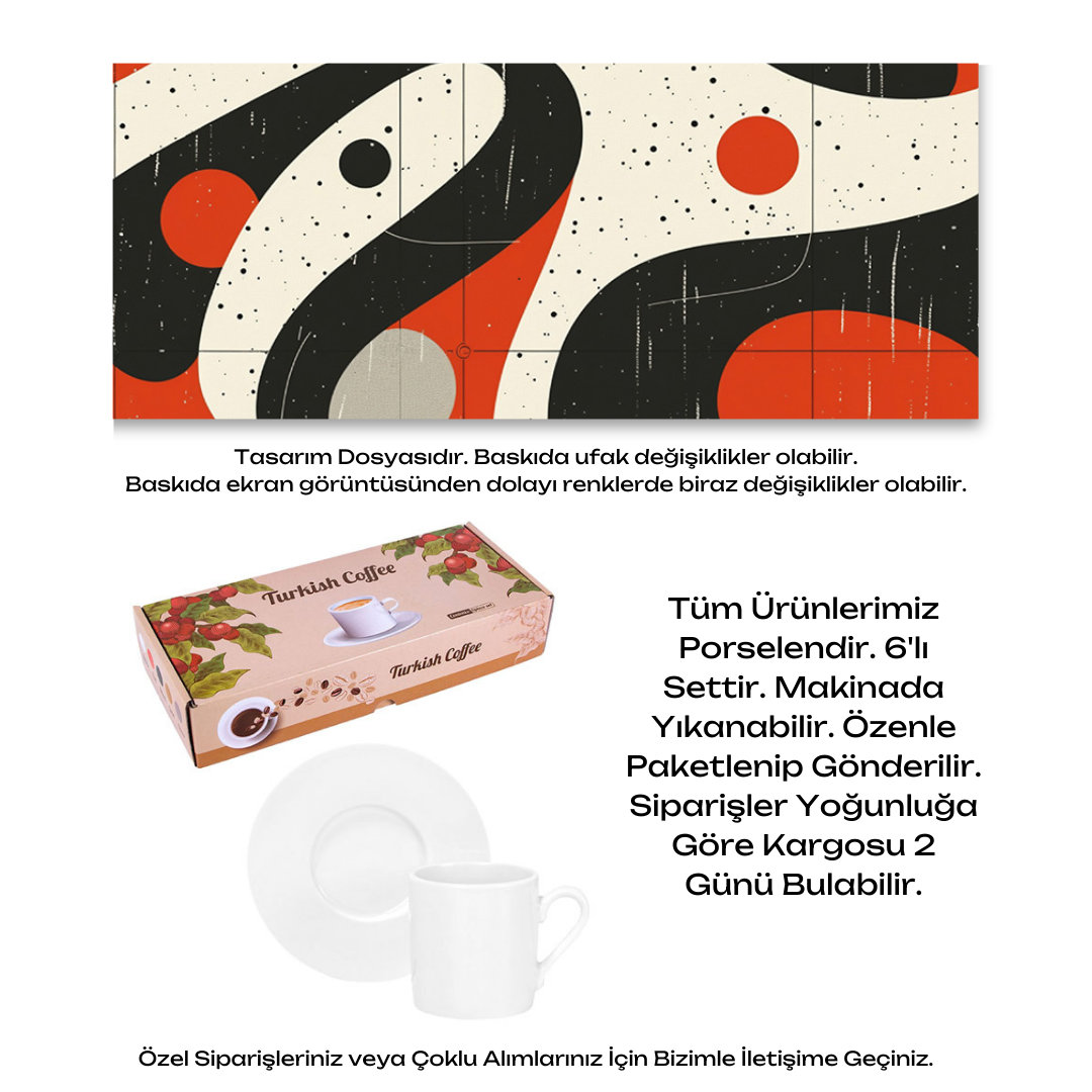 KDKF000000829 - Porselen Kahve Takımı