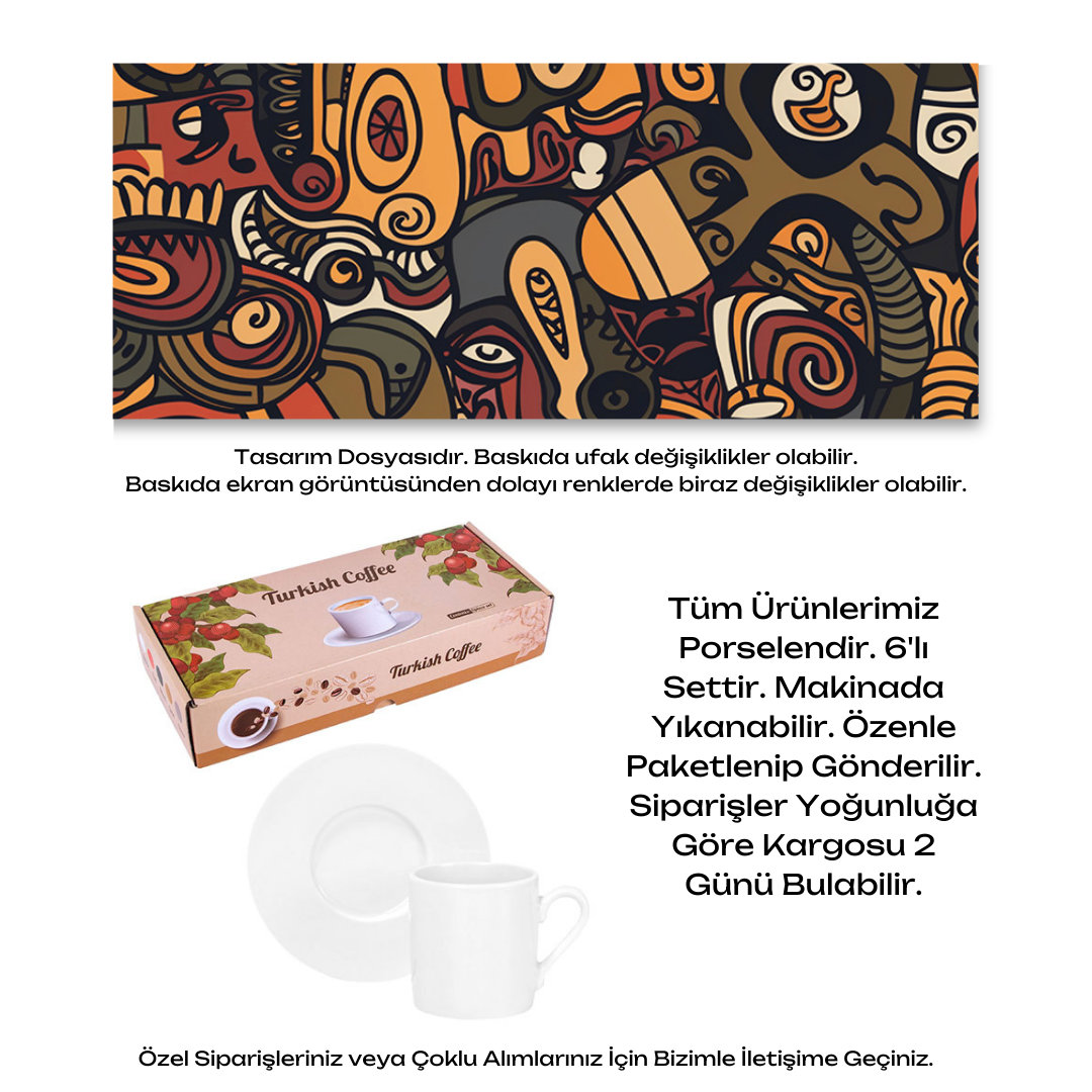 KDKF000001203 - Porselen Kahve Takımı