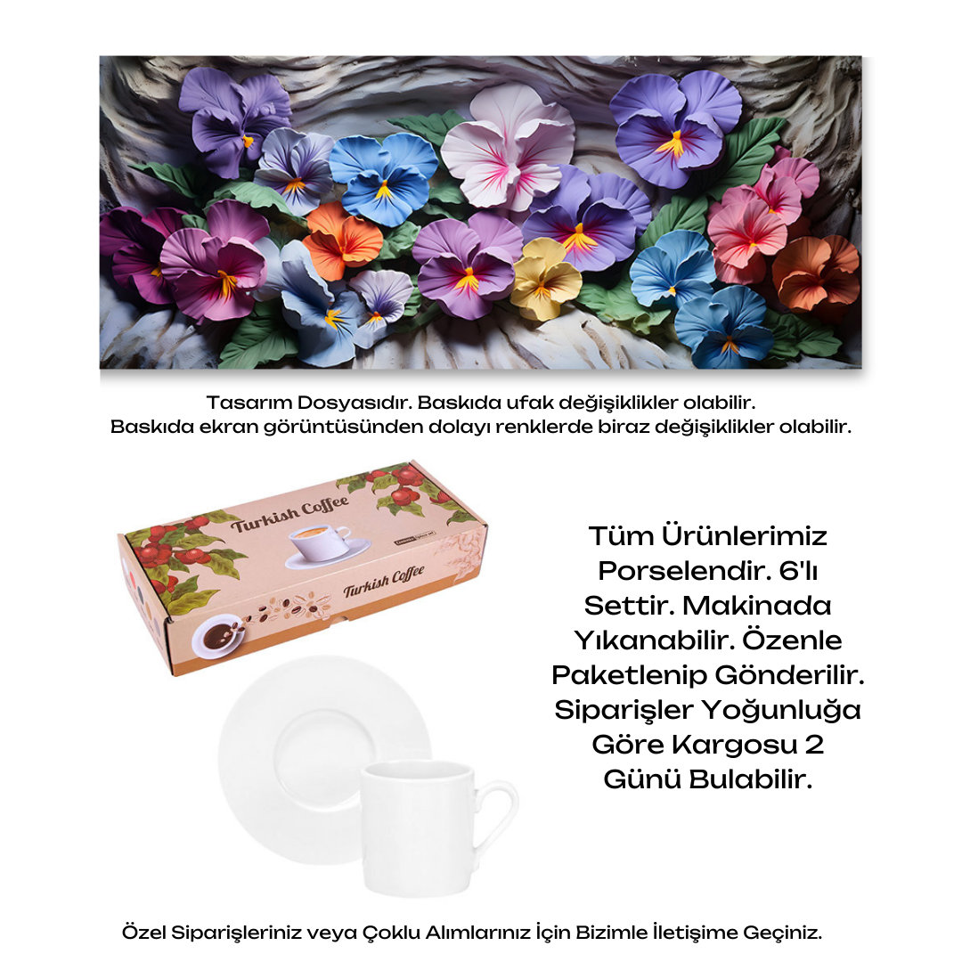KDKF000001334 - Porselen Kahve Takımı