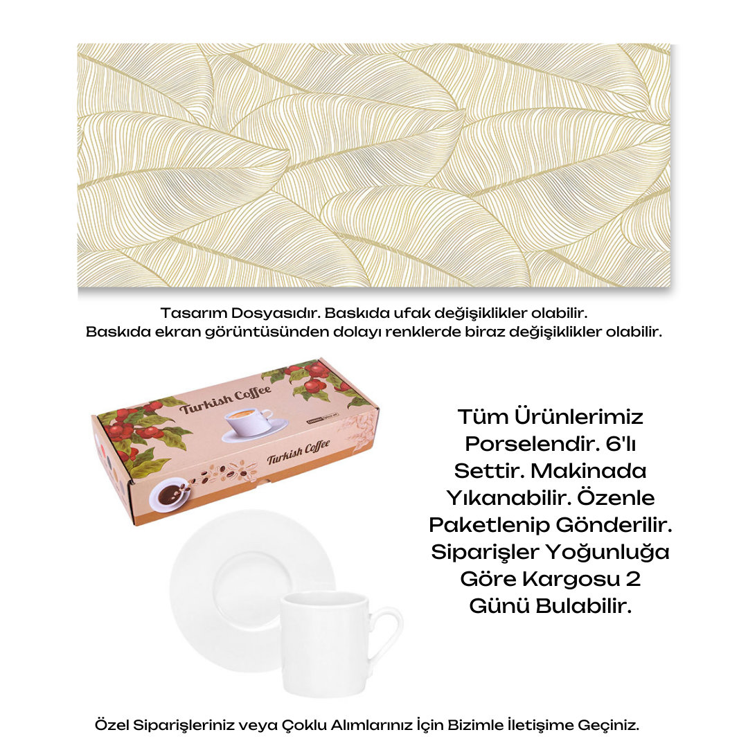 KDKF000001720 - Porselen Kahve Takımı