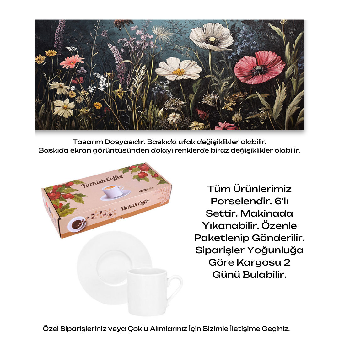 KDKF000001723 - Porselen Kahve Takımı