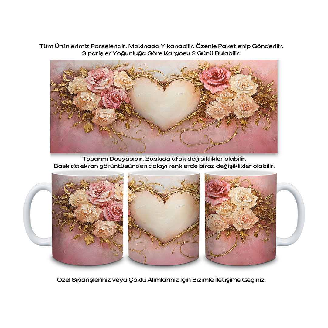 KDKP000005946 - Baskılı Porselen Kupa